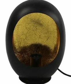 Countryfield Tafellamp E27 Eggy zwart goud groot
