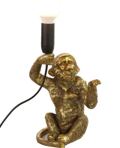 Countryfield Tafellamp E14 Cheeta zittend goud incl. lichtbron