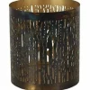 Countryfield Theelicht Cato verbrand goud M 15 cm hoog