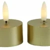 Countryfield Theelicht rustiek Ø4CM LED Lyon goud - set van 2