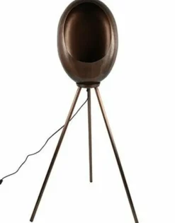 Countryfield Vloerlamp E27 Eggy antiek koper