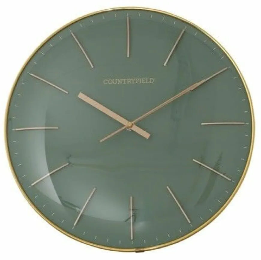 Countryfield Wandklok Bellamy groen Ø 35 cm