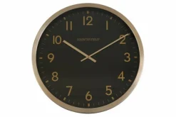 Countryfield Wandklok Copper L zwart goud Ø 50 cm