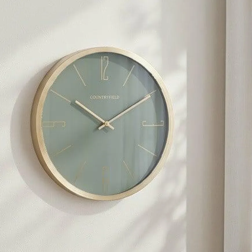 Countryfield Wandklok Copper L goud / taupe Ø 50 cm