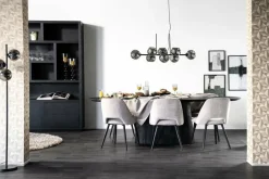 Eleonora Eettafel Aron ovaal 200x110 - zwart