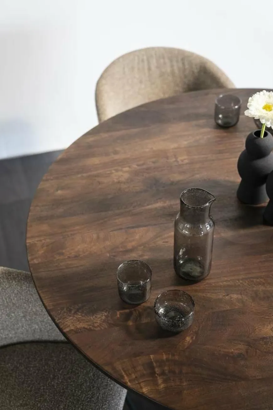 Eleonora Eettafel Aron rond 130 - bruin