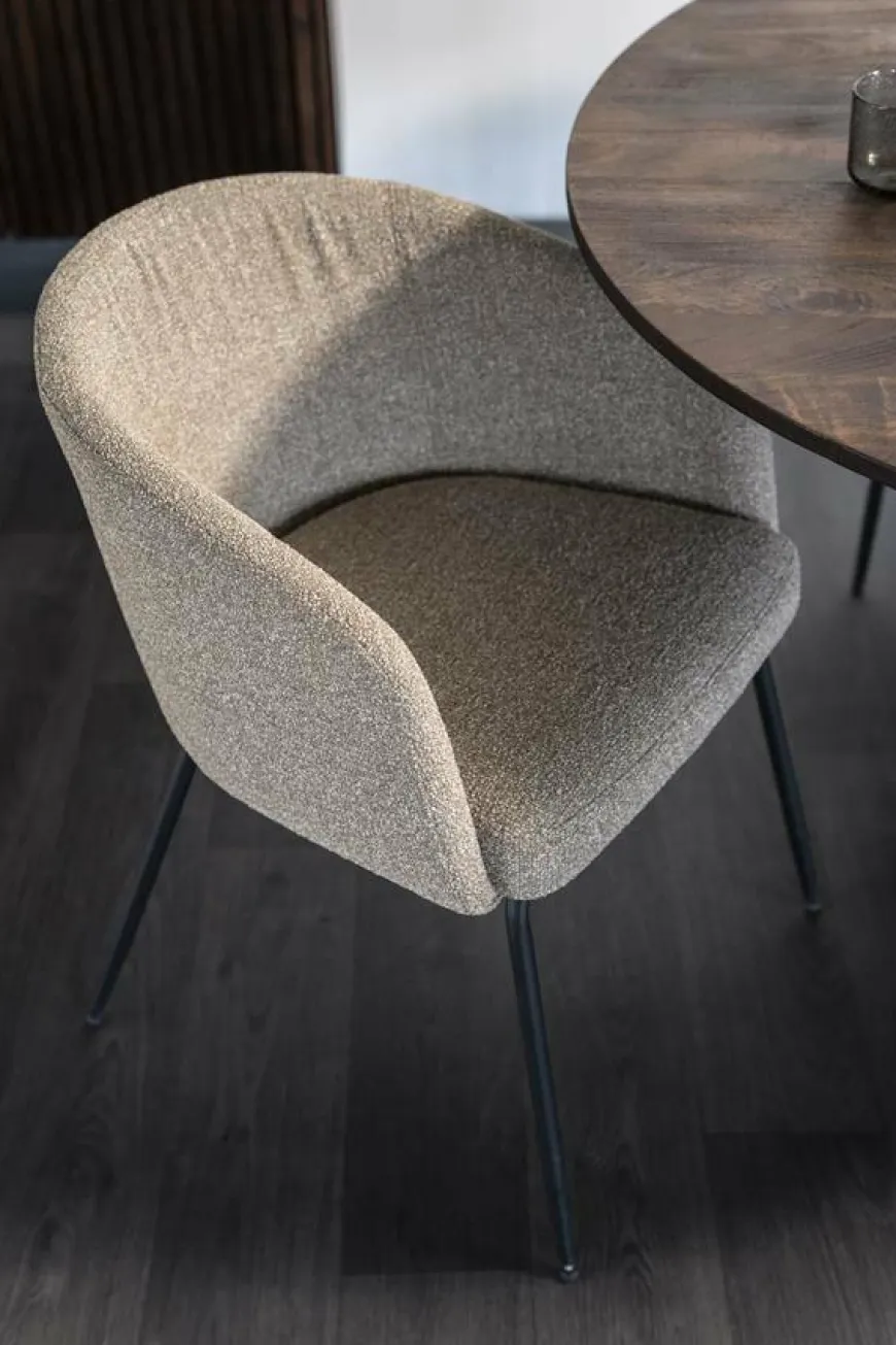 Eleonora Eettafel Aron rond 130 - bruin