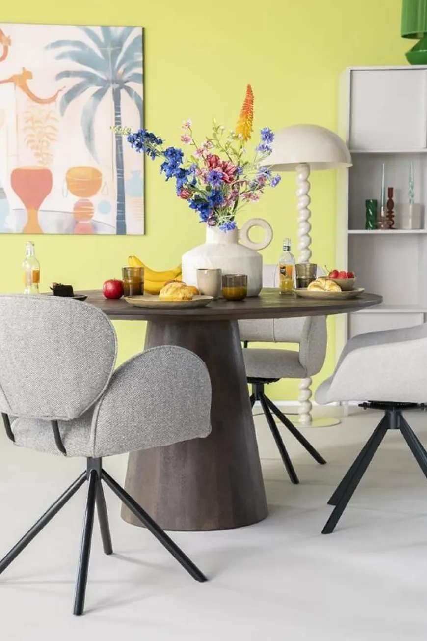 Eleonora Eettafel Aron rond 130 - bruin
