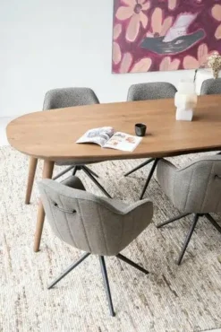 Eleonora Eettafel Elijah 260x100 cm - bruin