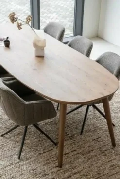 Eleonora Eettafel Elijah 260x100 cm - bruin