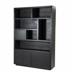 Eleonora Kabinet Helsinki 150x220cm 2-delig 3-drs. 2 laden - zwart