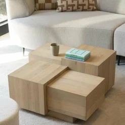 Eleonora Salontafel Quinten vierkant - naturel