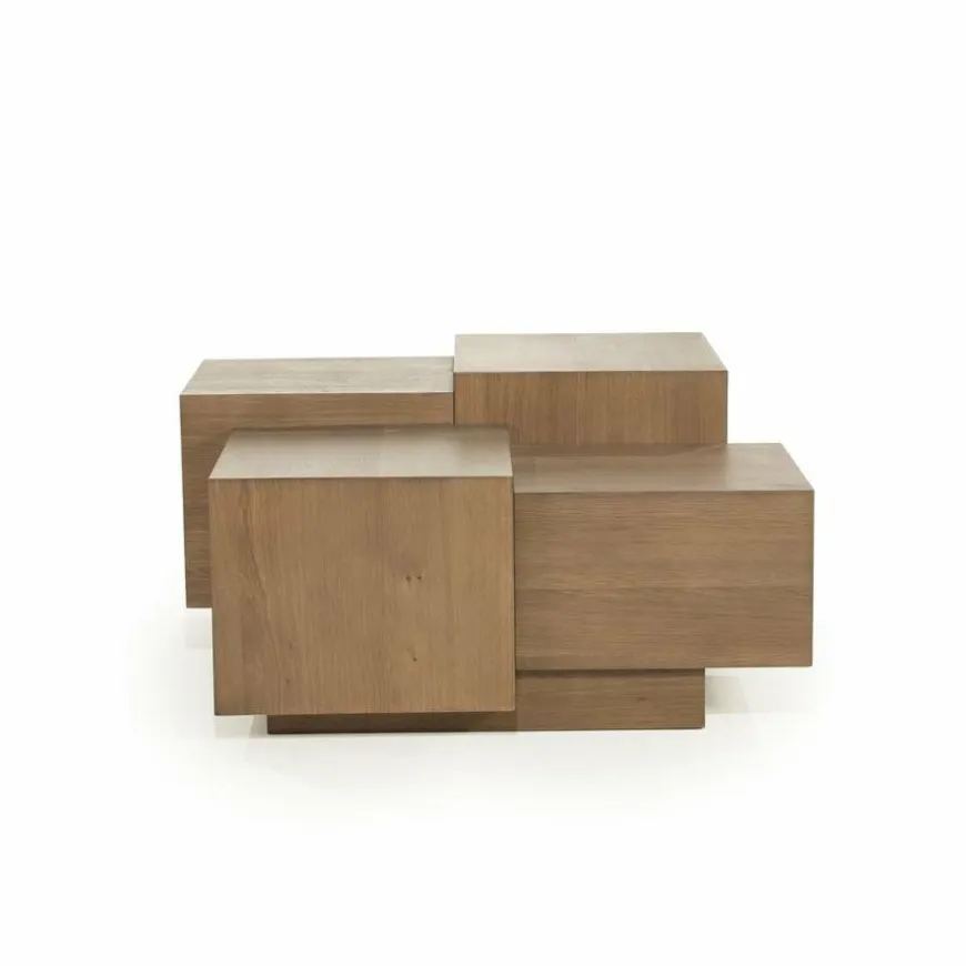 Eleonora Salontafel Quinten vierkant - bruin