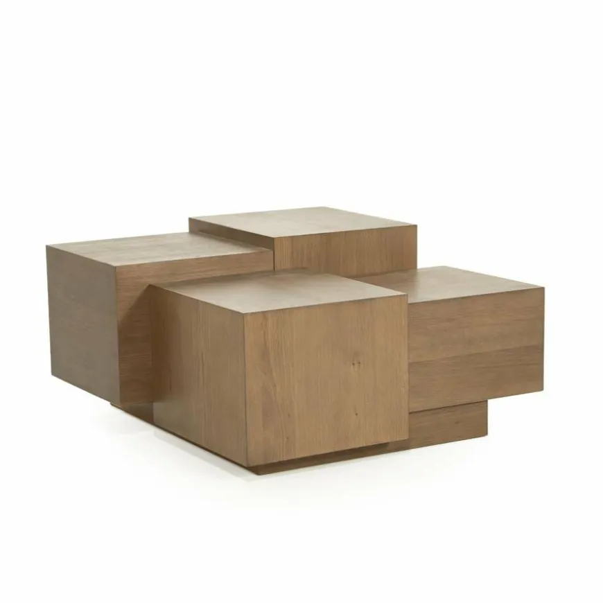 Eleonora Salontafel Quinten vierkant - bruin