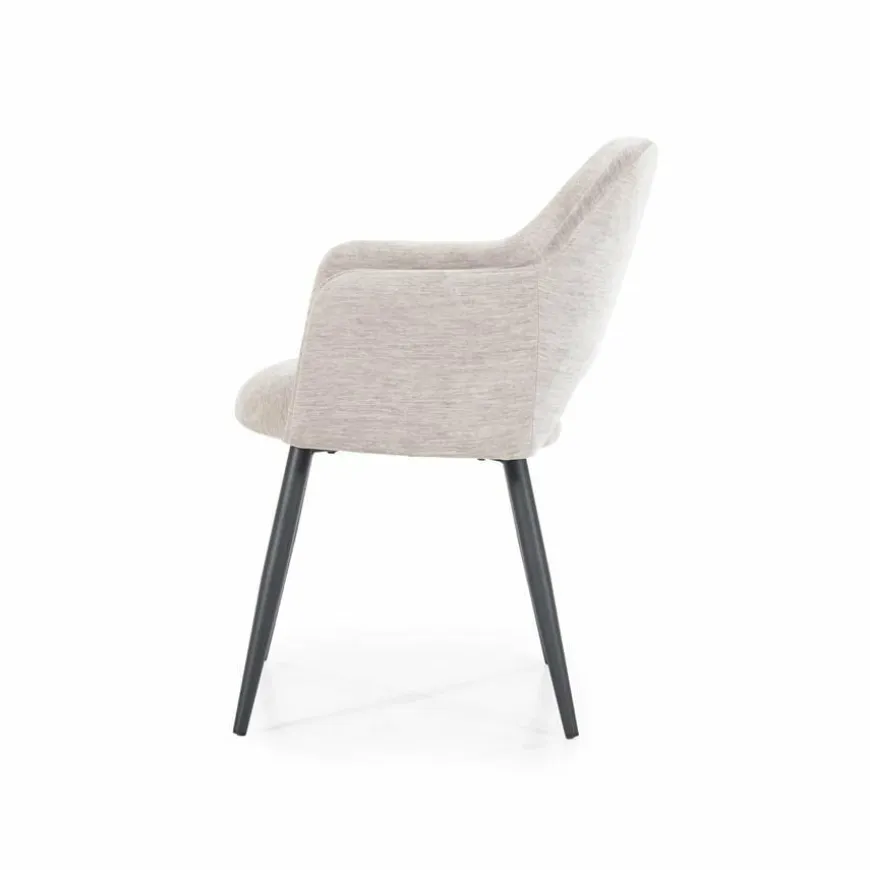 Eleonora Stoel Esmee met armleuning - beige Mellow