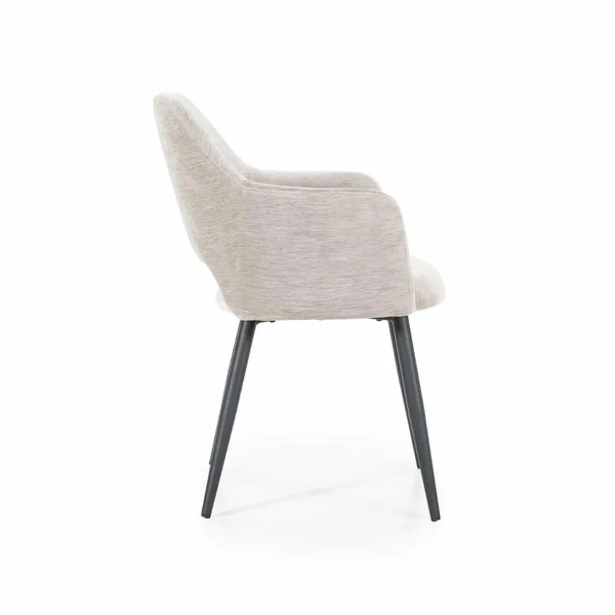 Eleonora Stoel Esmee met armleuning - beige Mellow