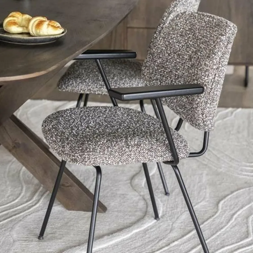 Eleonora Stoel Jon met arml - taupe Maywood