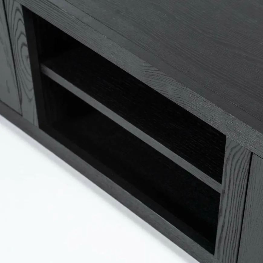 Eleonora TV meubel Helsinki 160 cm 2-drs. - zwart