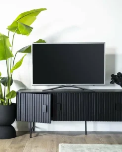 Eleonora TV meubel Remi 4-drs. - zwart