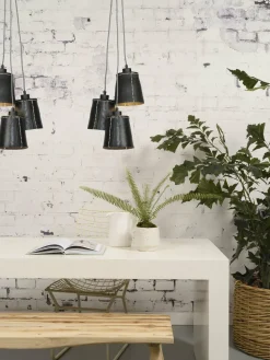 Good&Mojo Hanglamp Amazon recycled autoband met 1 kap zwart S