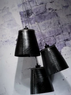 Good&Mojo Hanglamp Amazon recycled autoband met 3 kappen zwart L
