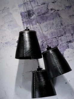 Good&Mojo Hanglamp Amazon recycled autoband met 3 kappen zwart L