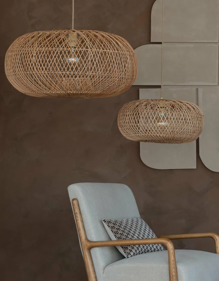 Good&Mojo Hanglamp Arizona bamboe/kap ø50 naturel S
