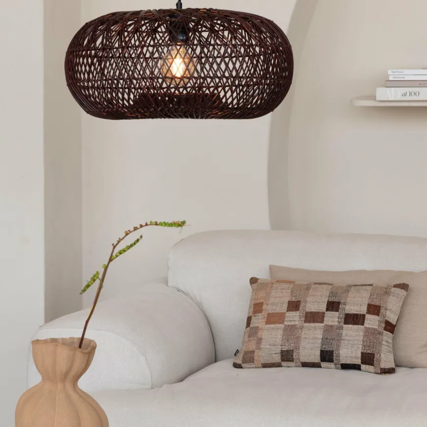 Good&Mojo Hanglamp Arizona bamboe ø50 burgundy S