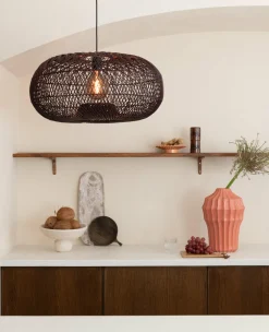 Good&Mojo Hanglamp Arizona bamboe ø50 burgundy S