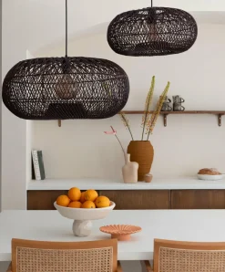 Good&Mojo Hanglamp Arizona bamboe ø50 burgundy S