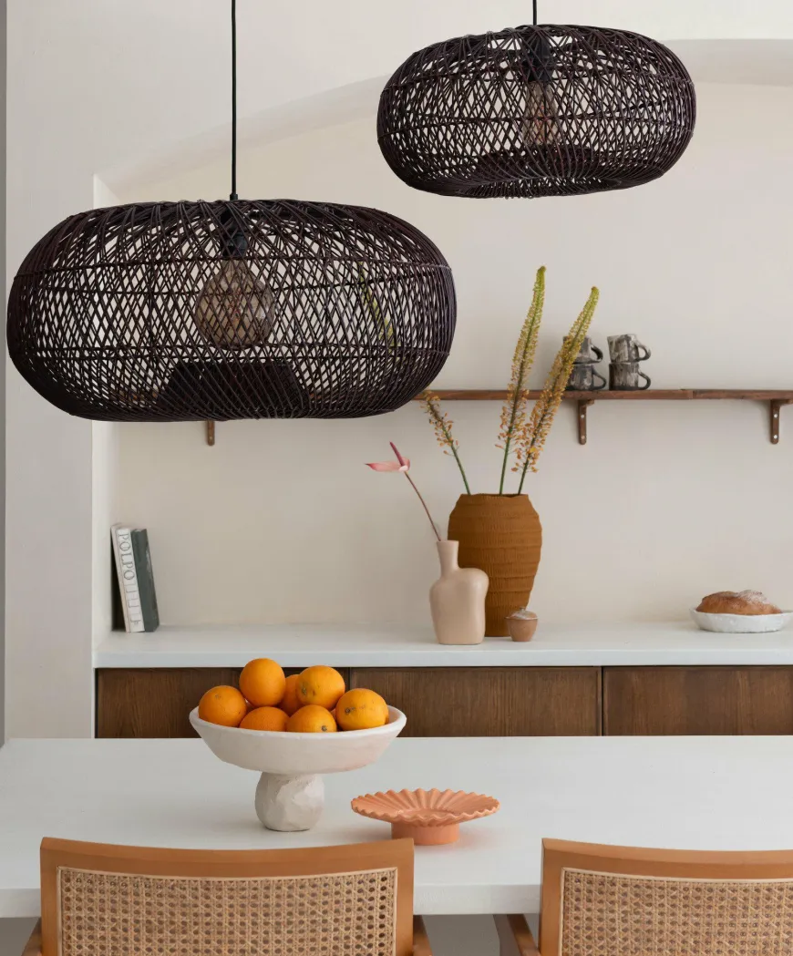 Good&Mojo Hanglamp Arizona bamboe ø50 burgundy S