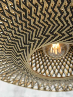 Good&Mojo Hanglamp Bali bamboe 44 x 12 cm zwart naturel S