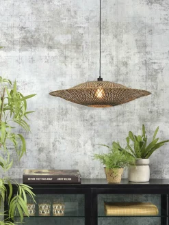 Good&Mojo Hanglamp Bali bamboe 87 x 20 cm zwart/naturel L