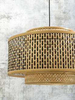 Good&Mojo Hanglamp Bhutan bamboe Ø 50 cm zwart naturel S