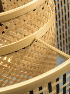 Good&Mojo Hanglamp Bhutan bamboe Ø 40 cm zwart naturel S
