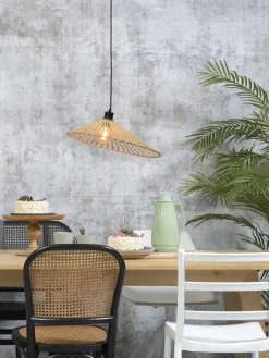 Good&Mojo Hanglamp Bromo bamboe asymm. Ø 50 cm naturel M
