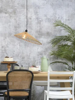 Good&Mojo Hanglamp Bromo bamboe asymm. Ø 60 cm naturel L