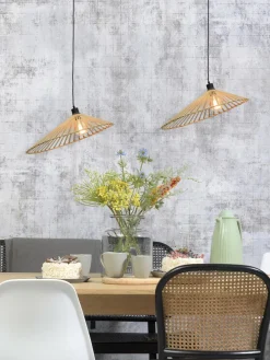 Good&Mojo Hanglamp Bromo bamboe asymm. Ø 60 cm naturel L