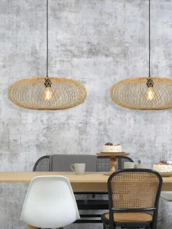 Good&Mojo Hanglamp Cango bamboe ellips dia.60x25cm naturel