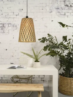 Good&Mojo Hanglamp Kalimantan bamboe/taps Ø34 S