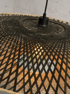 Good&Mojo Hanglamp Kalimantan bamboe plat Ø87 L