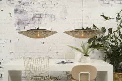 Good&Mojo Hanglamp Kalimantan bamboe plat Ø87 L