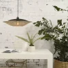 Good&Mojo Hanglamp Kalimantan bamboe plat Ø44 S