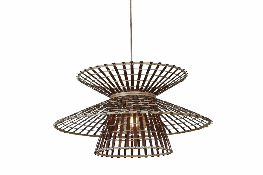 Good&Mojo Hanglamp Machu Picchu bamboe ø57xh.27cm naturel bruin