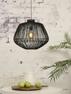 Good&Mojo Hanglamp Madagascar rotan dia.60xh.50cm zwart