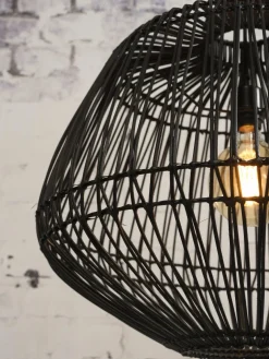 Good&Mojo Hanglamp Madagascar rotan dia.60xh.50cm zwart