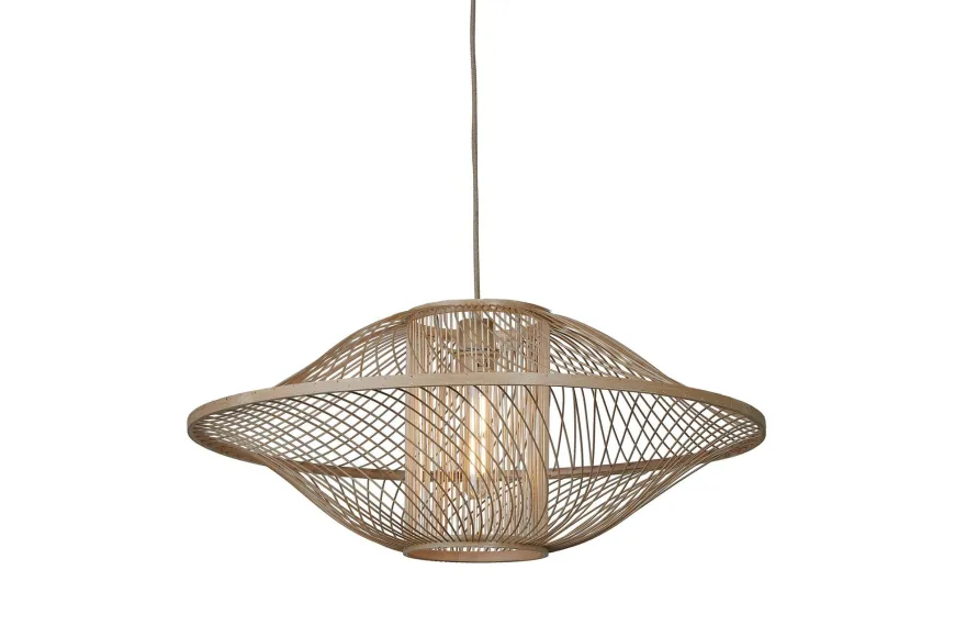 Good&Mojo Hanglamp Maui bamboe ø70xh.30cm naturel L