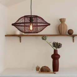 Good&Mojo Hanglamp Maui bamboe burgundy S
