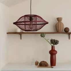 Good&Mojo Hanglamp Maui bamboe burgundy S