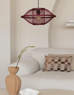 Good&Mojo Hanglamp Maui bamboe burgundy S